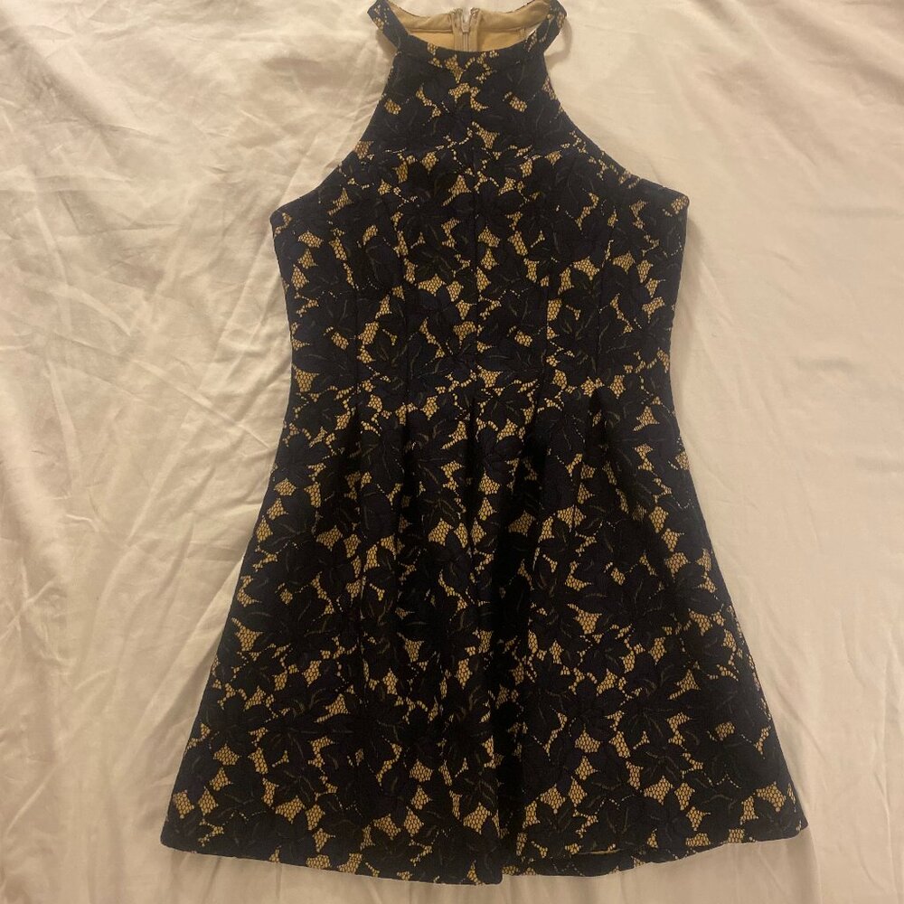 Altar'd State halter black fit and flare formal dress (great condition)
